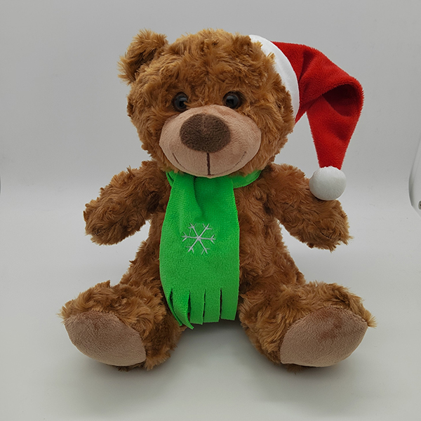 Oso de peluche suave para bebé, alce, boneco de neve, regalo de Nadal, xoguete de peluche para nenos (1)