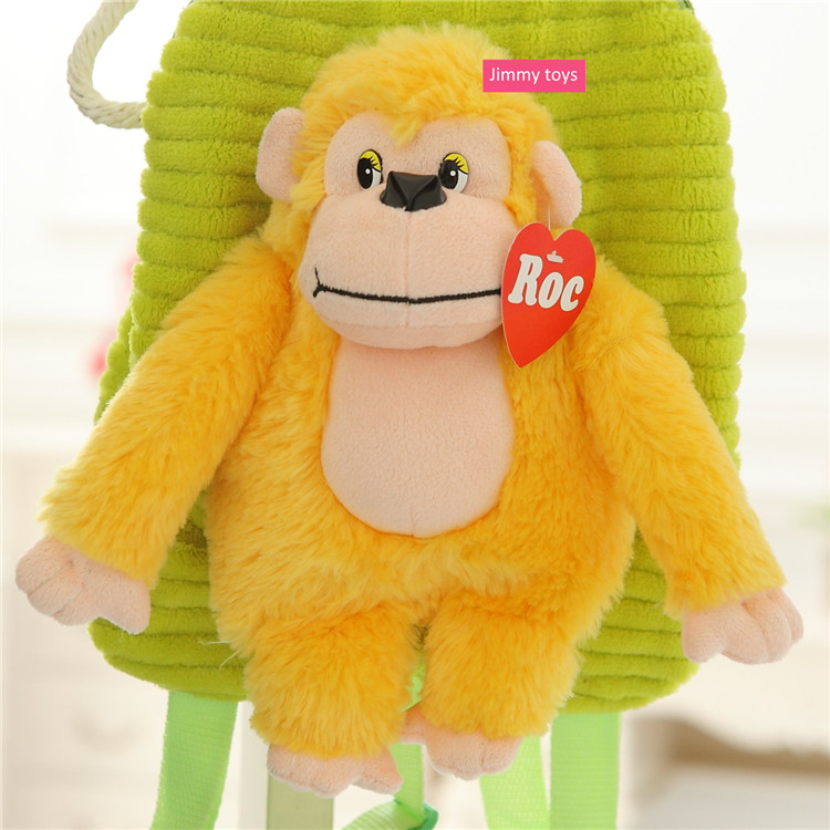 Mokotla oa bana oa sekolo o rekisoang o chesang oa monkey plussh toy backpack (1)