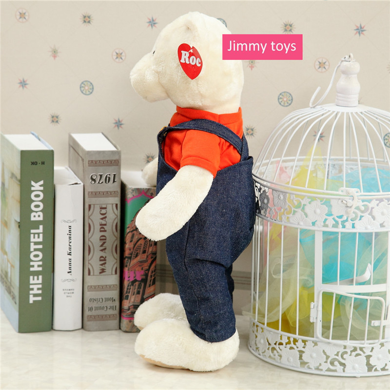 Strap jeans bear plush toy doll (4)