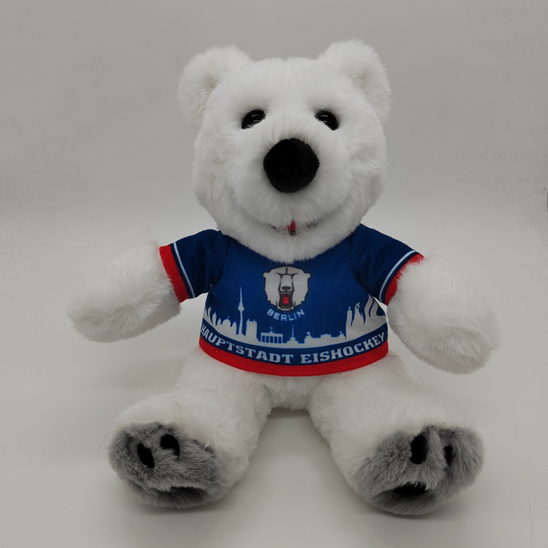 Cute white plush clothes polar bear stuffed animal bear toys (1)
